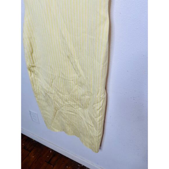 JASON WU Women's Light Yellow Ribbed Knit Sleeveless Form-Fitting Dress Size XS - Picture 11 of 16